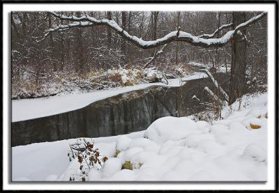 Snowy Rocks and Creek