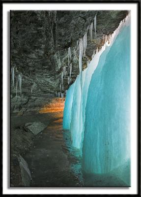 Glowing Blue Ice