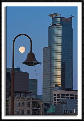 The Pillsbury Tower and Moon
