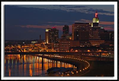 Twinkling Lights on the Mississippi River