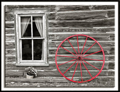 Wagon Wheel and Window