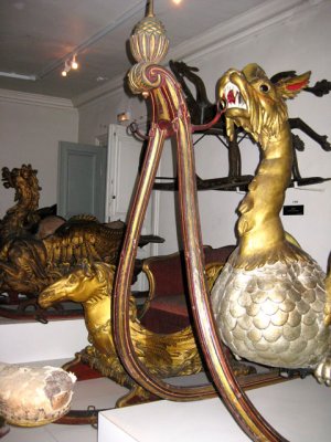 The ornate helm of a sleigh