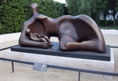Henry Moore  in the sculpture garden