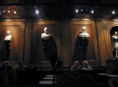 with its busts of former members