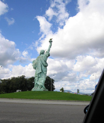 The Statue of Liberty as seen when leaving Colmar