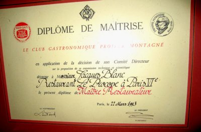 The chef's diploma