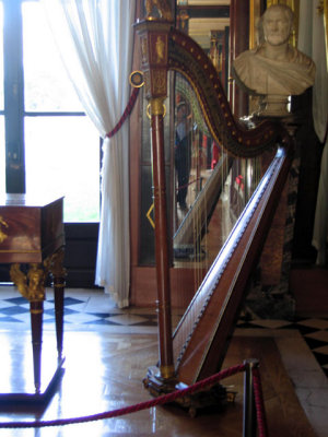 Josephine's harp in the Music Room
