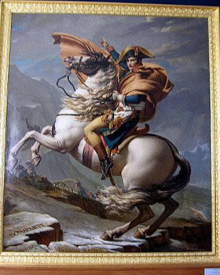 David's painting of Napoleon crossing the Alps