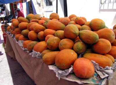 Huge papayas
