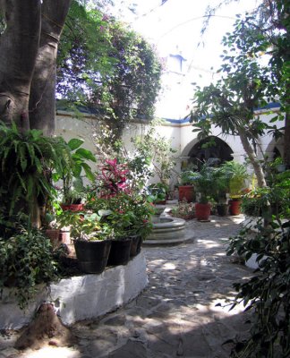 Courtyard of the home of Rodolfo Morales