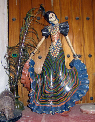 A ceramic work in the hallway