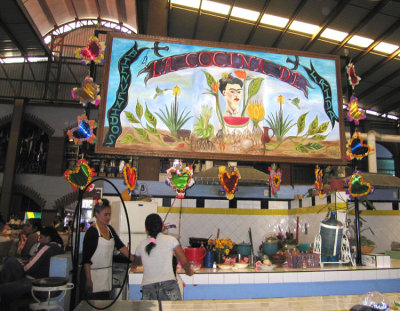 A market featuring Welcome to Frida's Kitchen