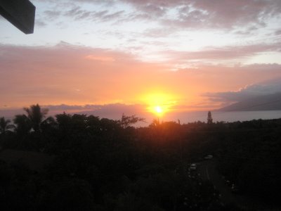 Sunset View from Louise & Larry's Maui Meadows Home