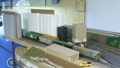 Elevated view of mock-up