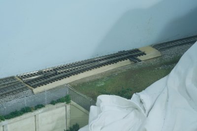 Tru-Scale removed, roadbed and Peco tried in place