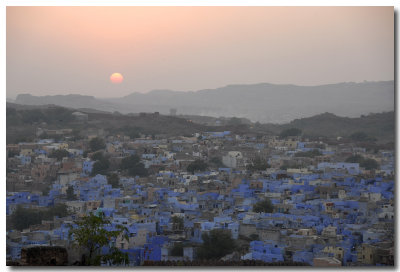 Coucher de soleil sur Jodhpur la bleue