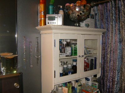 Bathroom over the toilet