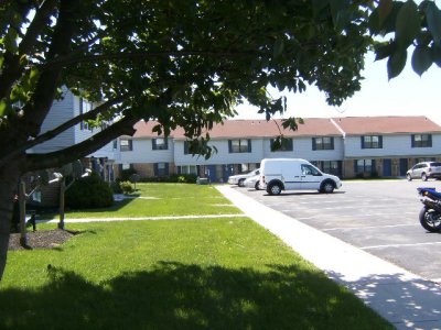 Looking south from front sidewalk