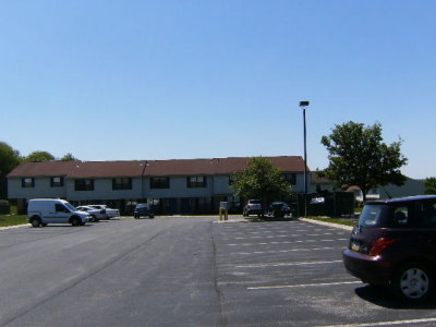 Looking south from parking lot