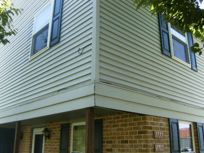 Front corner of condo