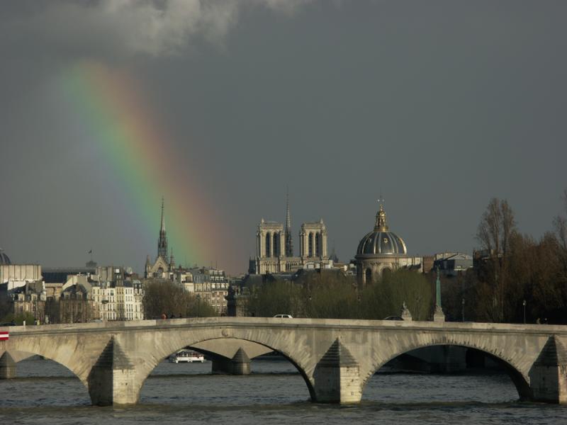 NOTRE DAME DE PARIS AND THE RAINBOW