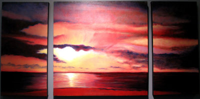 Red Sunset triptych