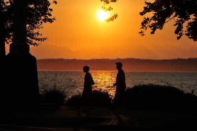 early sunset at Alki