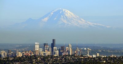 Queen Anne and Seattle with Mt Rainier