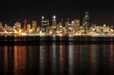 Seattle at night