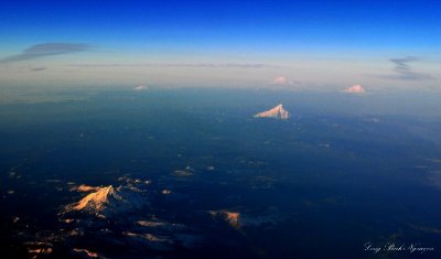 Major Volcanoes in Washington and Oregon - FL430