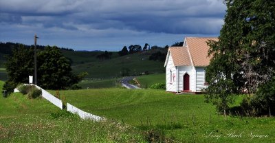 White church in Maungatapere NZ