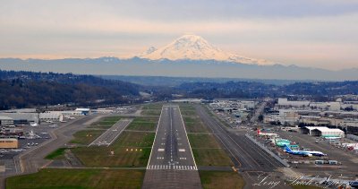 High overcast at Boeing Field