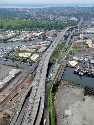 morning commute over West Seattle Bridge