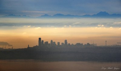 slow clearing sky over Seattle