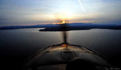 Setting Sun over the Olympic Mountains
