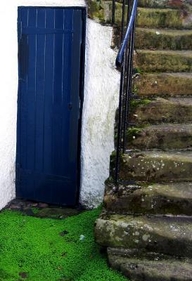 bluedoor and stair