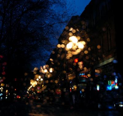 street and rain