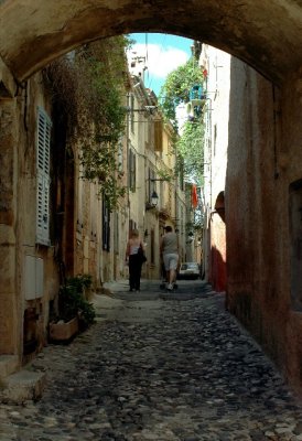 stroll along narrow street