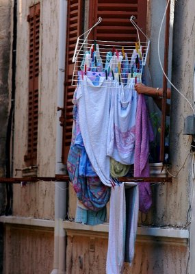 hanging the laundry