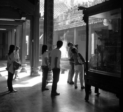 starring at details in temple