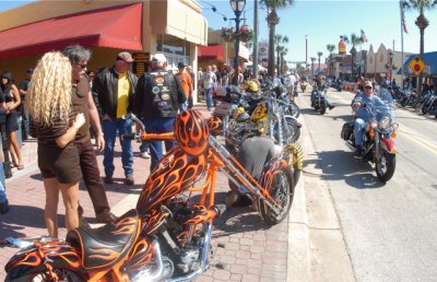 Custom Bikes on Display on Main Street