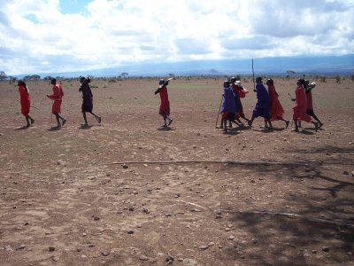 Visit to Masai manyatta (village) while at Amboseli-4227