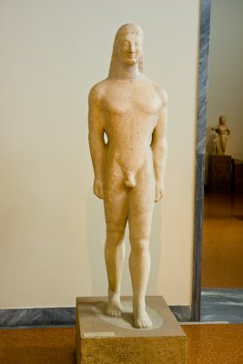Statue of a kouros in Athens Archaeological Museum