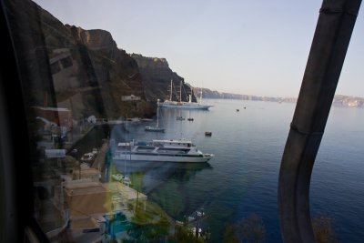 View down the harbor from the cable car