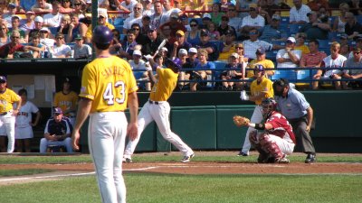 Jared Mitchell Takes Big Swing....