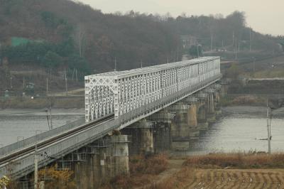Bridge on the railroad from Seoul to Sinuiji (which stops at the DMZ for now)