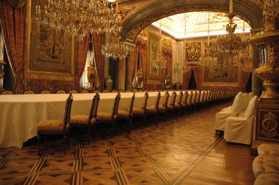 Banquet hall in the Palacio Real