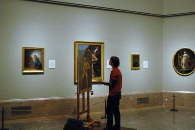 Aspiring artist in the Prado