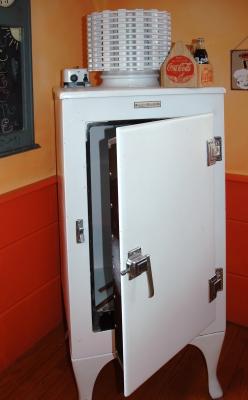 Antique Refrigerator in a Cafe on Cape Cod