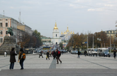 Looking toward St.  Mikhayil's from St. Sophia